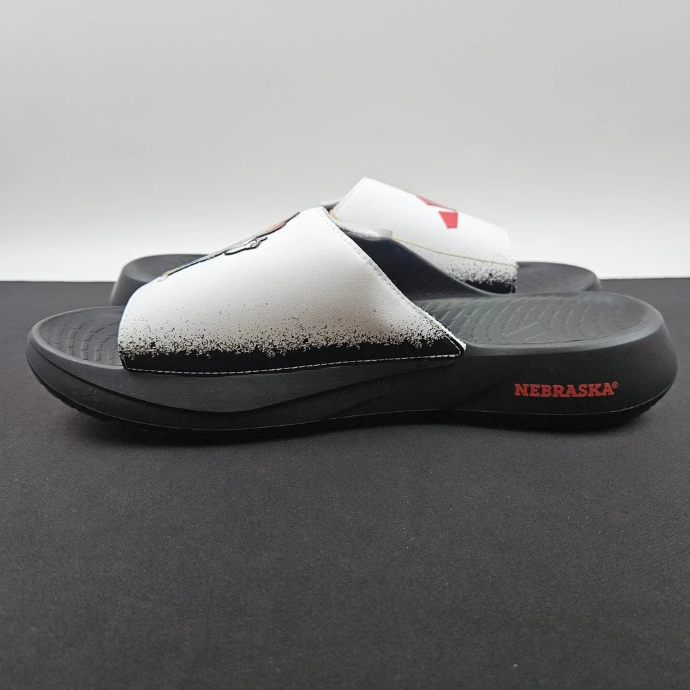 Adidas Lightblaze Slide Nebraska Cornhuskers Herbie Husker Mens 15 Black IH7120